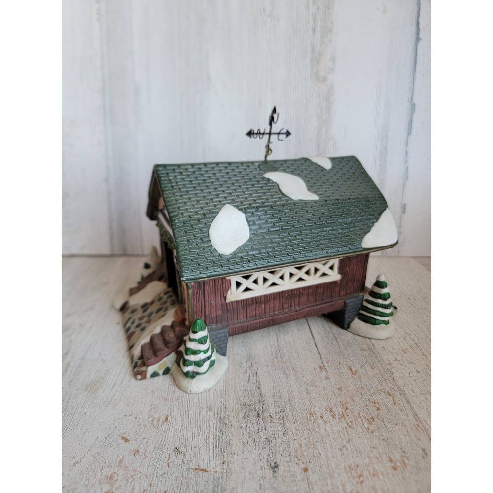 Holiday time bridge ceramic xmas accessory weathervane Village home decor
